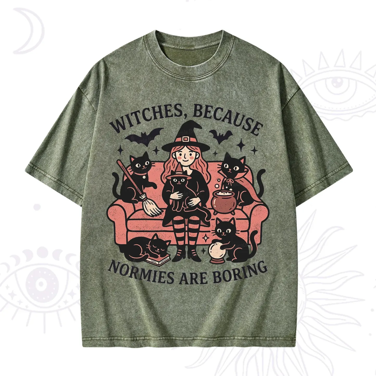 Purplehecate Witches Because Normies Are Boring Washed T-Shirt