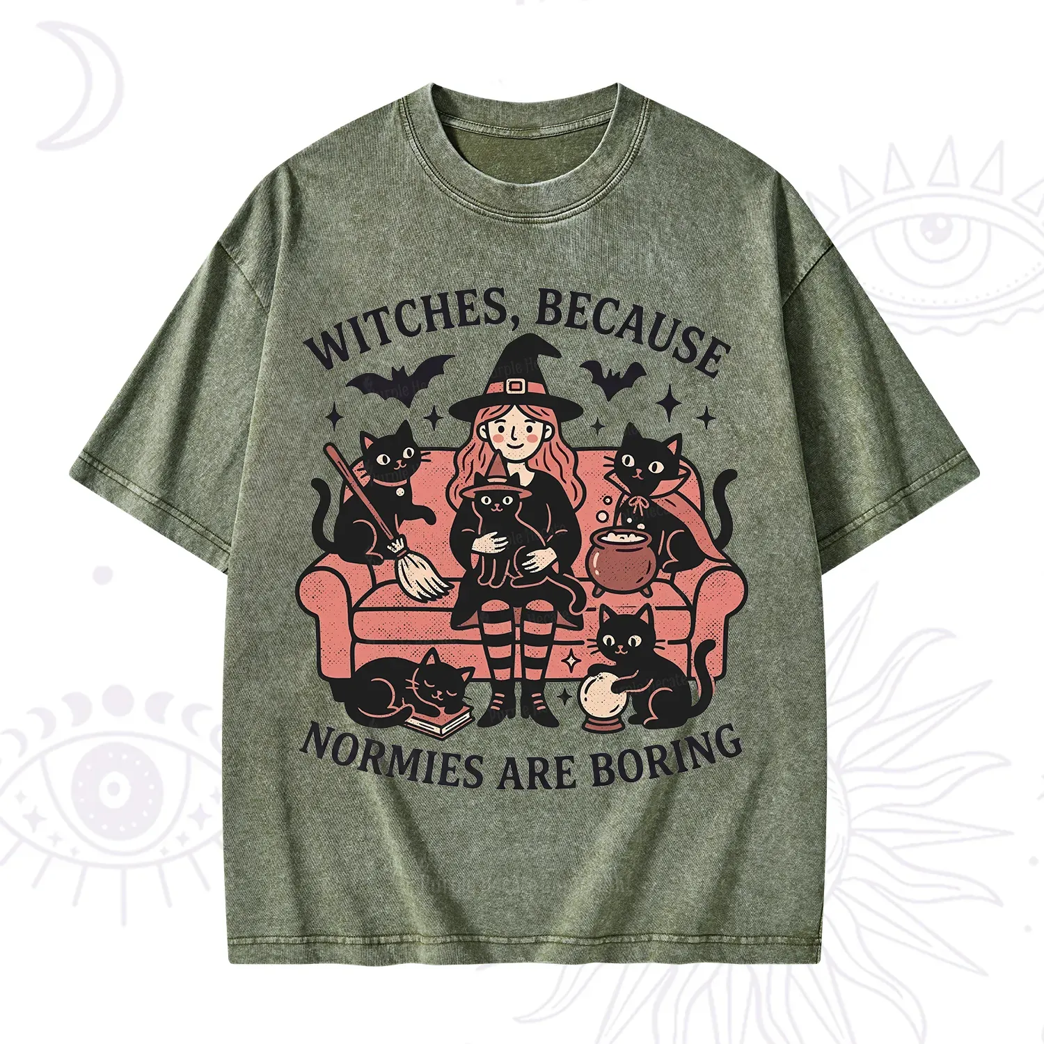 Purplehecate Witches Because Normies Are Boring Washed T-Shirt