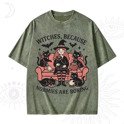 Purplehecate Witches Because Normies Are Boring Washed T-Shirt