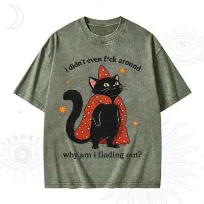 Purplehecate I Didn't Even F*ck Around Washed T-Shirt