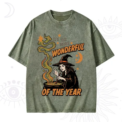 Purplehecate Is The Most Wonderful Time Halloween Washed T-Shirt