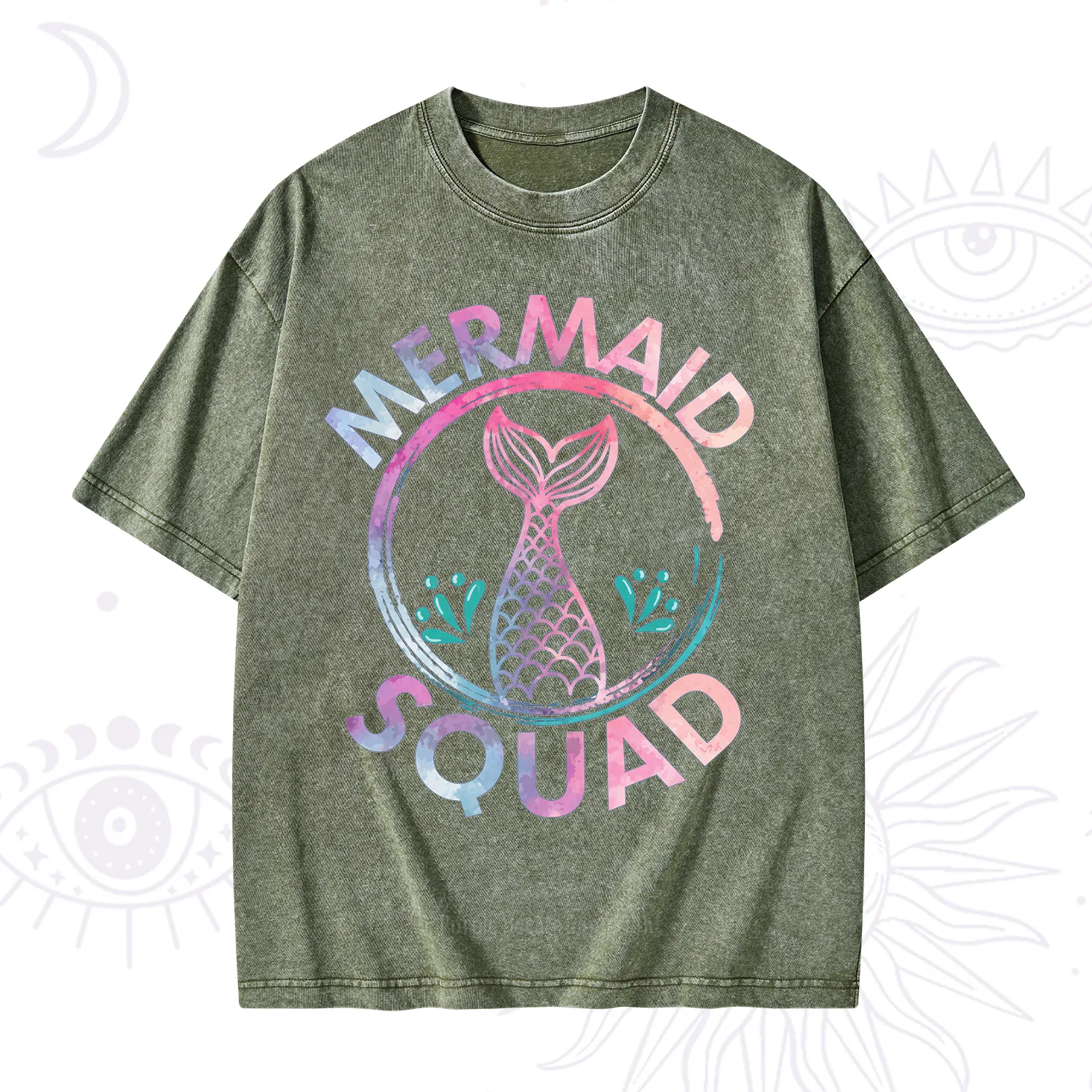 Purplehecate Mermaid Squad Washed T-Shirt