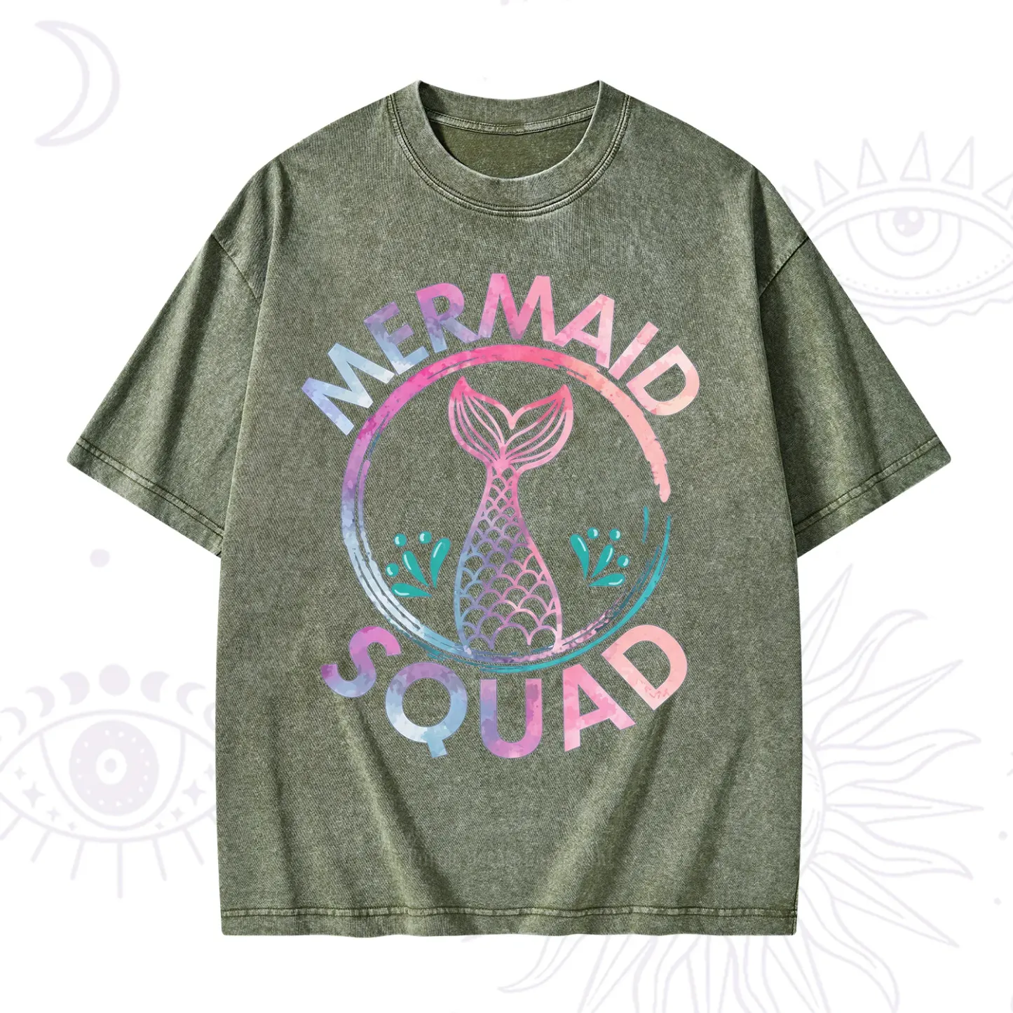 Purplehecate Mermaid Squad Washed T-Shirt