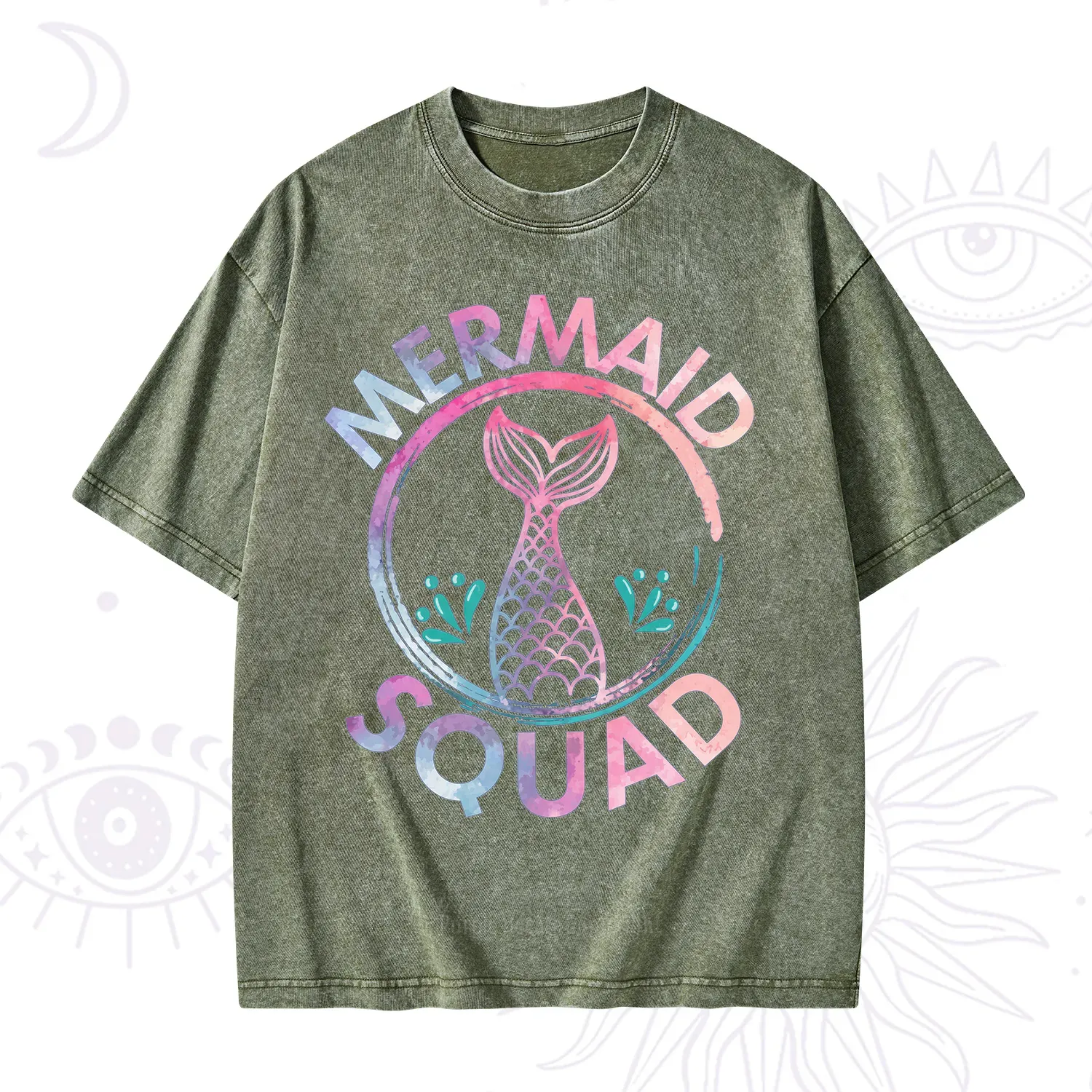 Purplehecate Mermaid Squad Washed T-Shirt