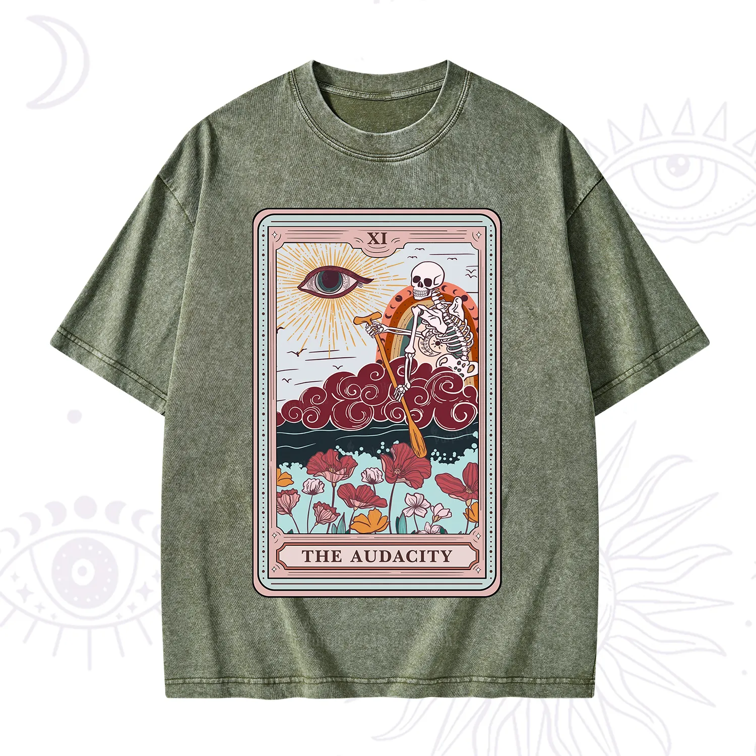 Purplehecate The Audacity Tarot Card Washed T-Shirt