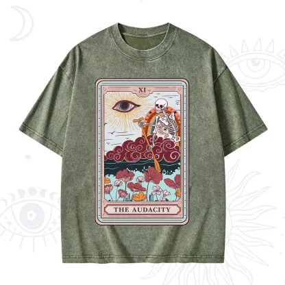 Purplehecate The Audacity Tarot Card Washed T-Shirt
