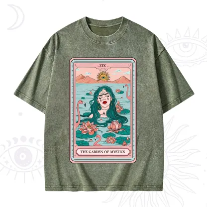 Purplehecate The Garden Of Mystics Tarot Washed T-Shirt