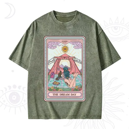 Purplehecate The Dream Day Tarot Washed T-Shirt