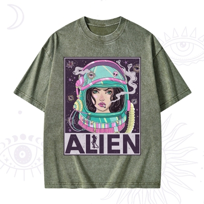 Purplehecate Galactic Encounter Washed T-Shirt