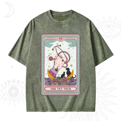 Purplehecate The Vet Tech Tarot Washed T-Shirt