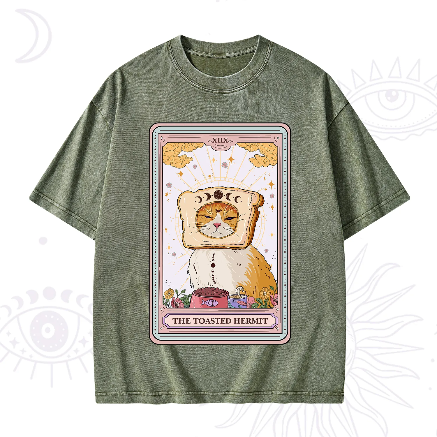 Purplehecate The Toasted Hermit Tarot Washed T-Shirt