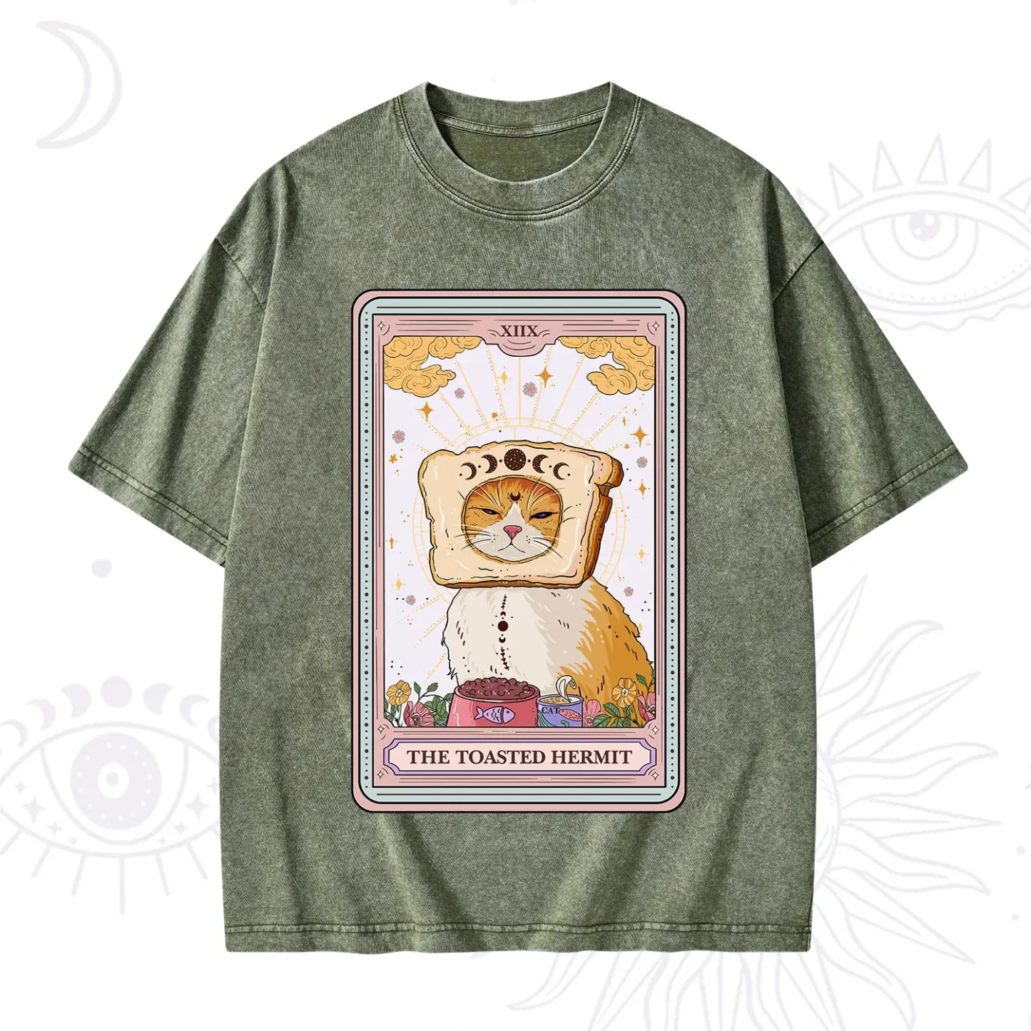 Purplehecate The Toasted Hermit Tarot Washed T-Shirt