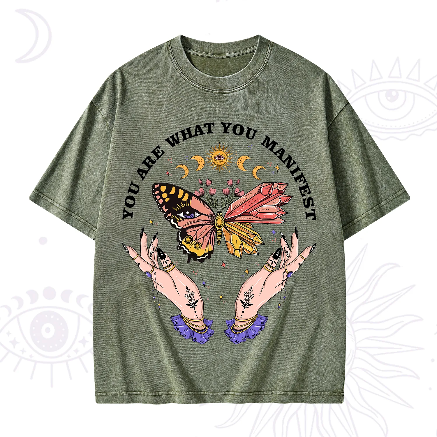 Purplehecate You Are What You Manifest Washed T-Shirt