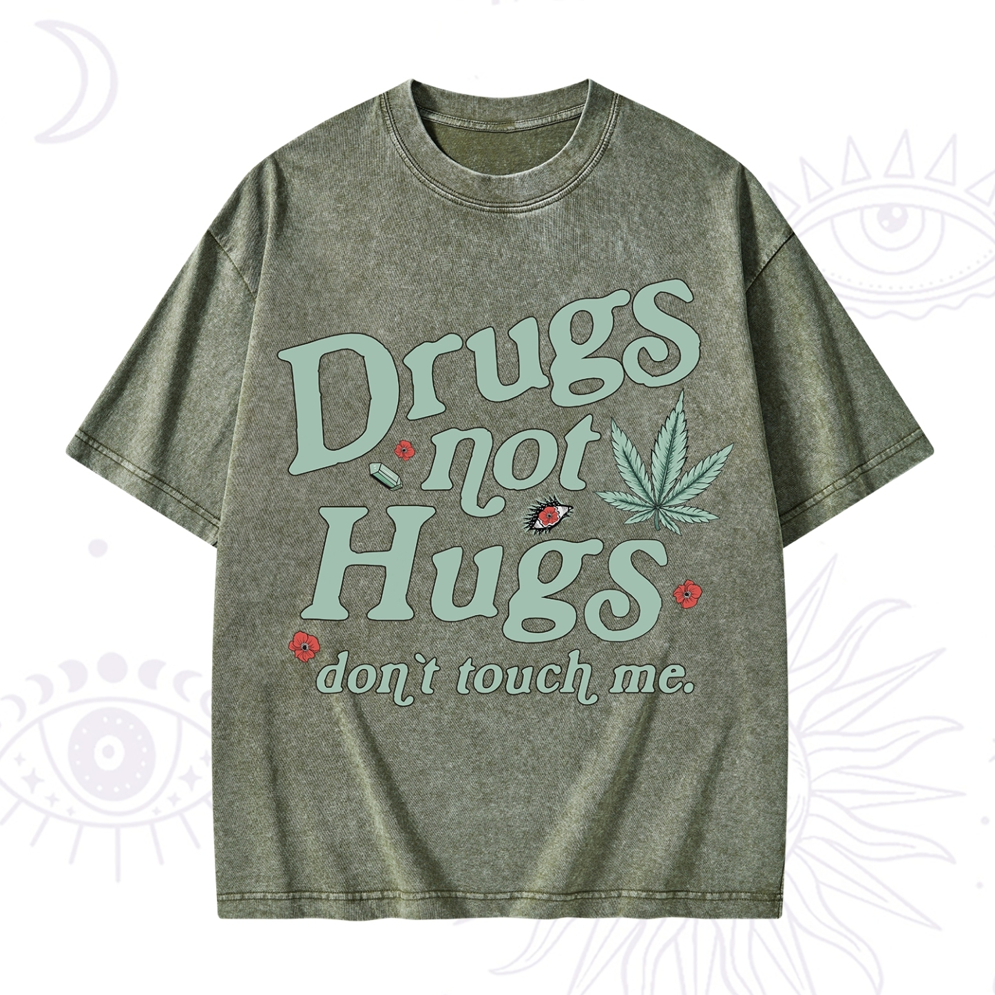 Purplehecate Sarcastic Weed Washed T-Shirt