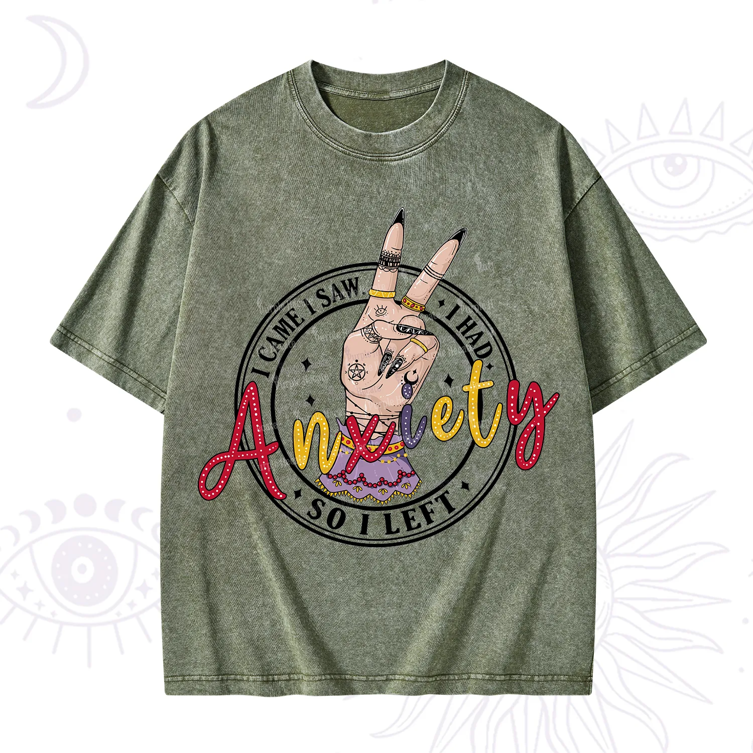 Purplehecate I Had Anxiety So I Left Washed T-Shirt