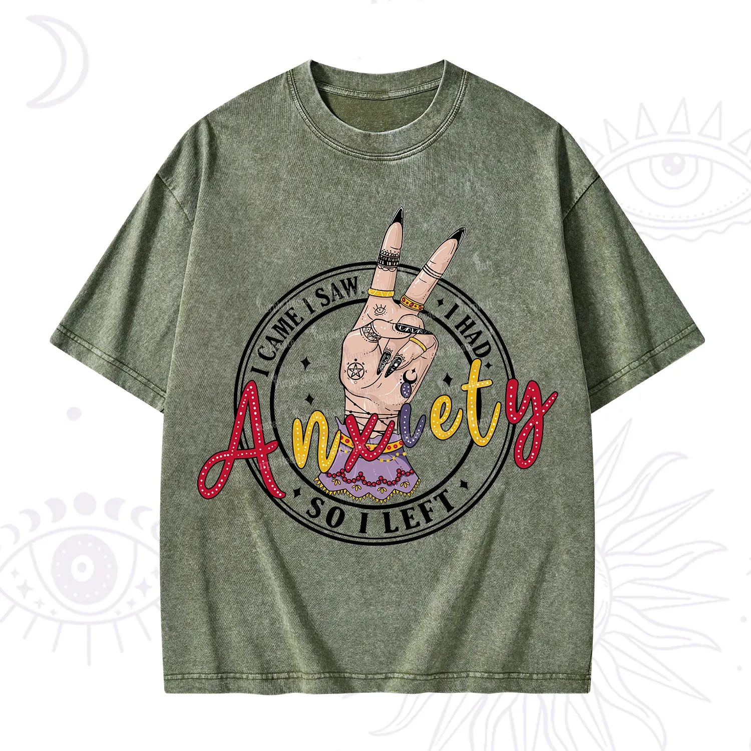 Purplehecate I Had Anxiety So I Left Washed T-Shirt