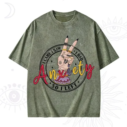 Purplehecate I Had Anxiety So I Left Washed T-Shirt