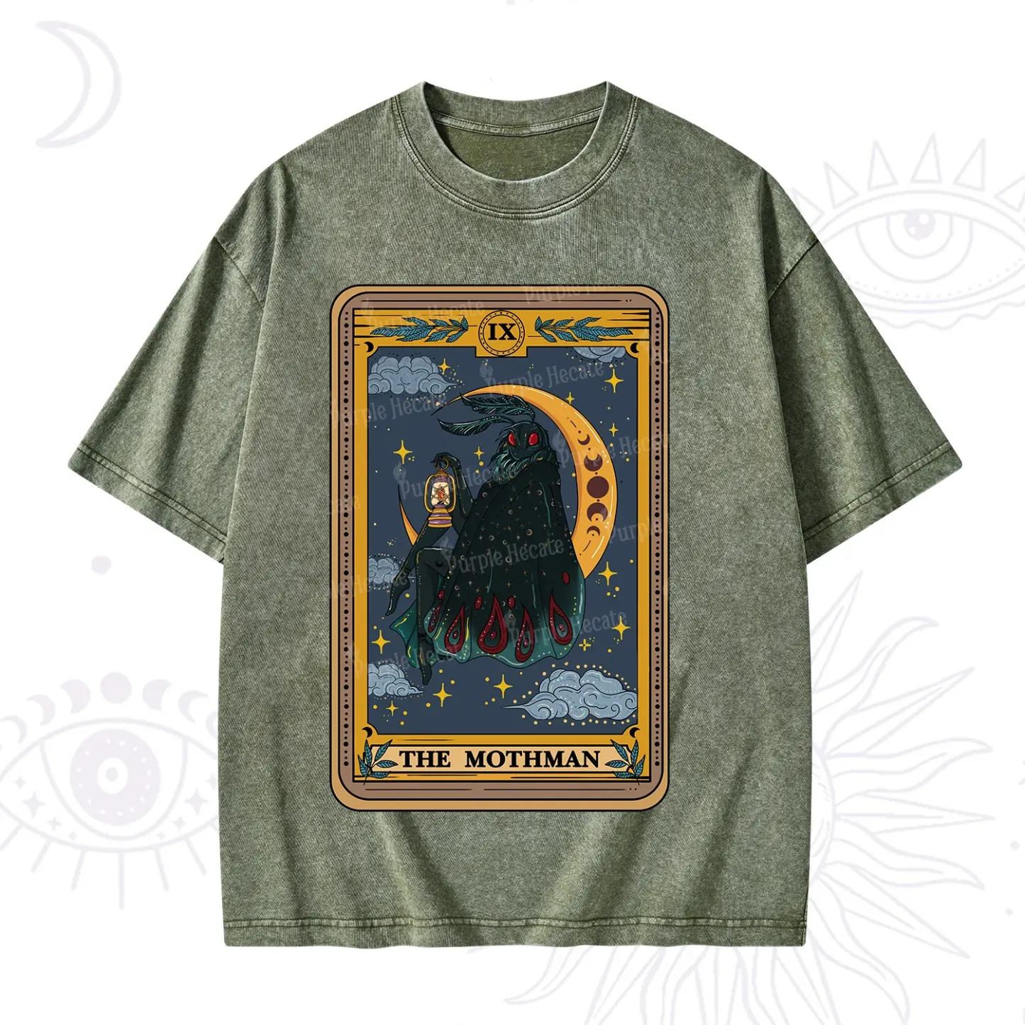 Purplehecate The Mothmen Tarot Washed T-Shirt