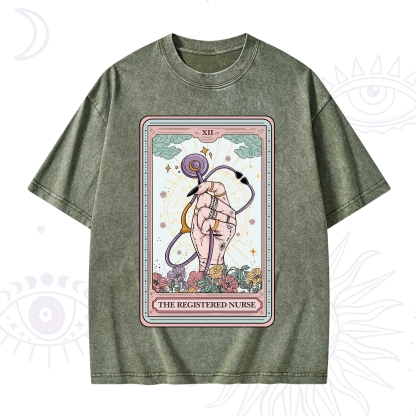 Purplehecate The Registered Nurse Tarot Card Washed T-Shirt