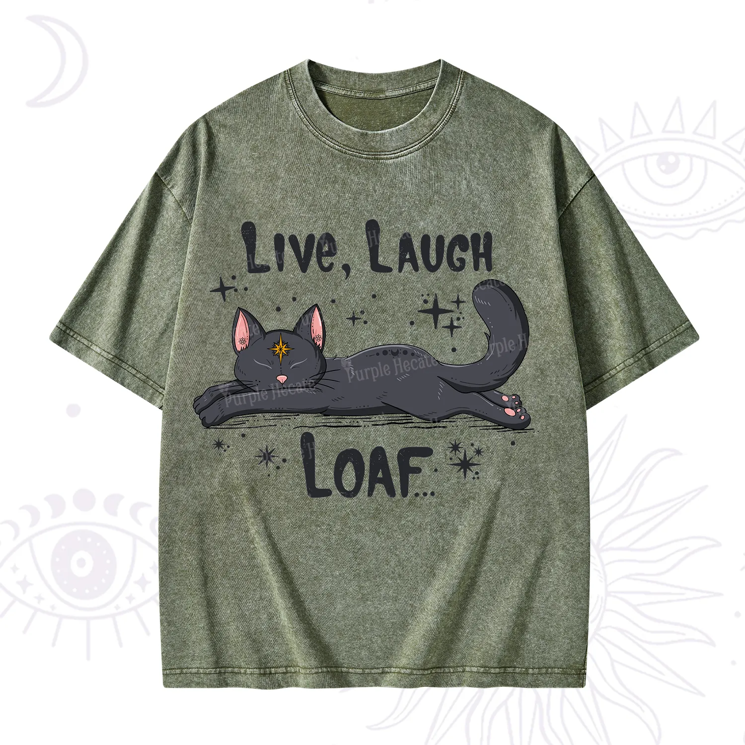Purplehecate Live Laugh Loaf Washed T-Shirt