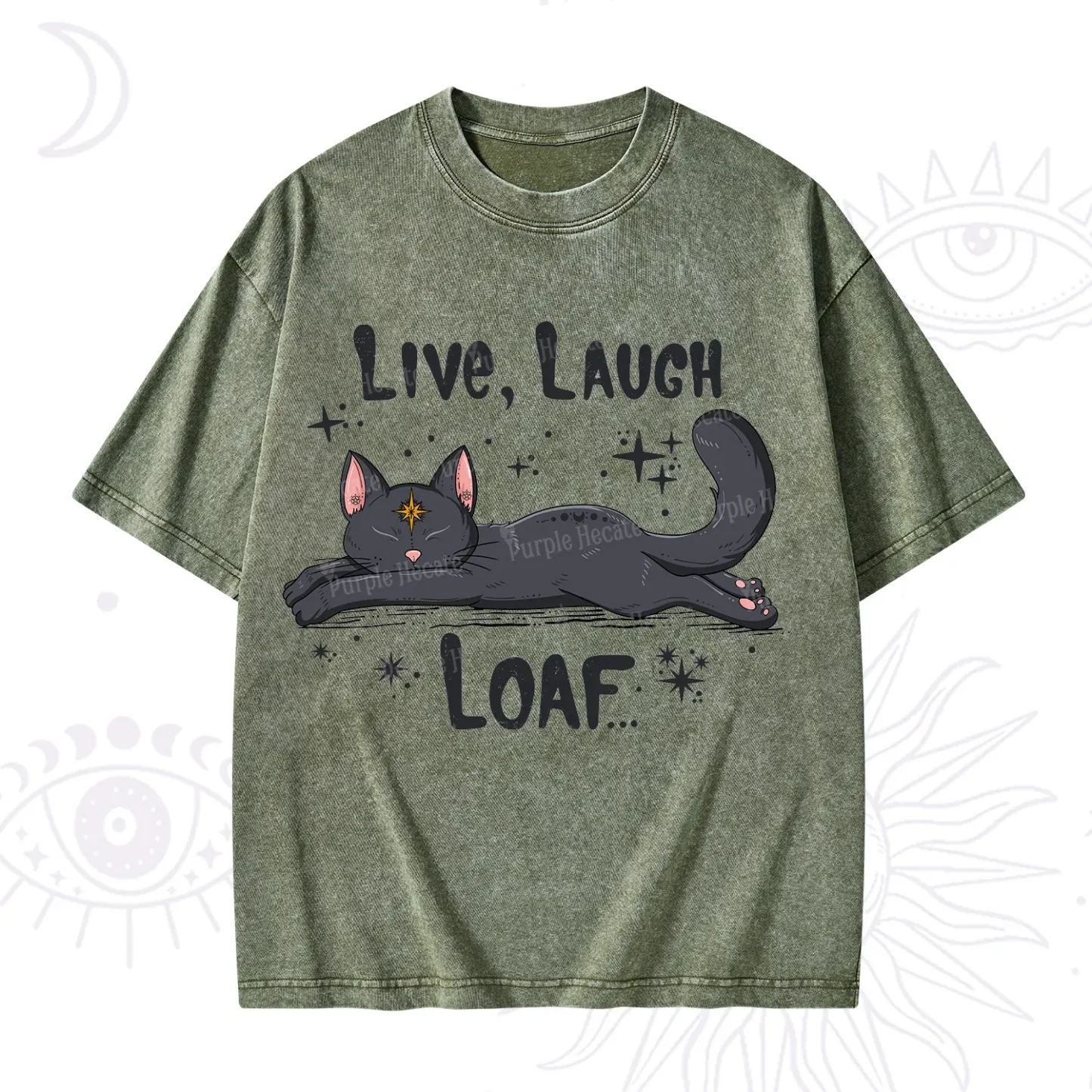 Purplehecate Live Laugh Loaf Washed T-Shirt
