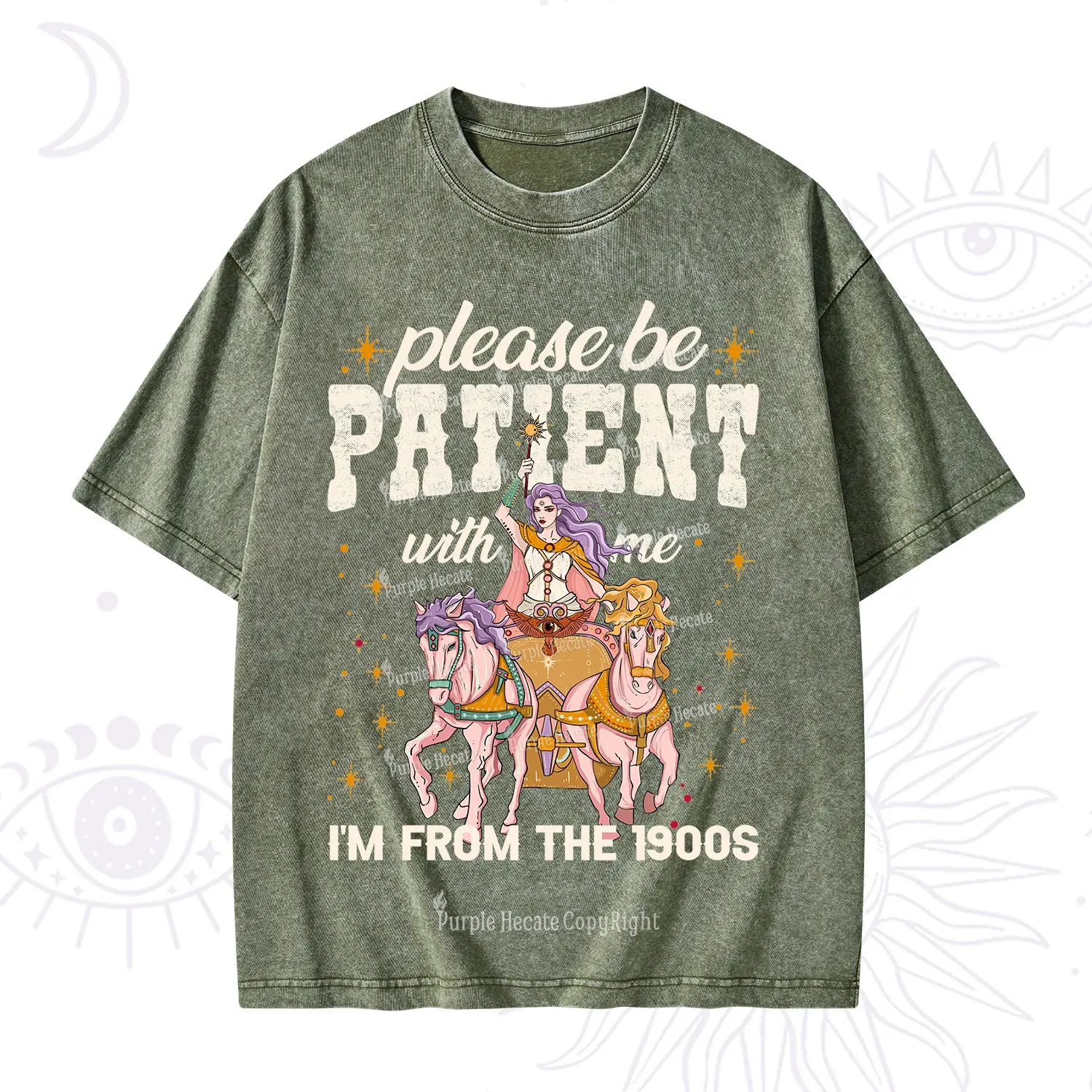 Purplehecate Please Be Patient With Me I'm From The 1900s Washed T-Shirt