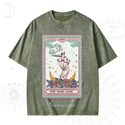 Purplehecate The Mary Jane Tarot Washed T-Shirt
