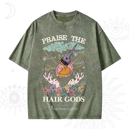 Purplehecate Praise The Hair Gods Washed T-Shirt