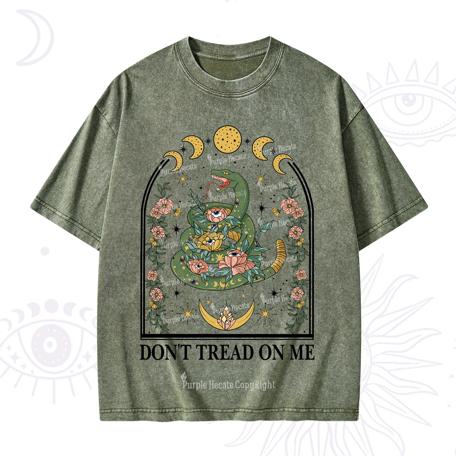 Purplehecate Don't Tread On Me Washed T-Shirt