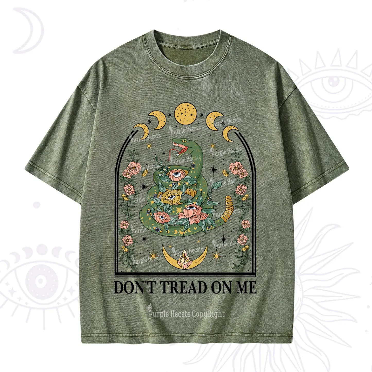 Purplehecate Don't Tread On Me Washed T-Shirt