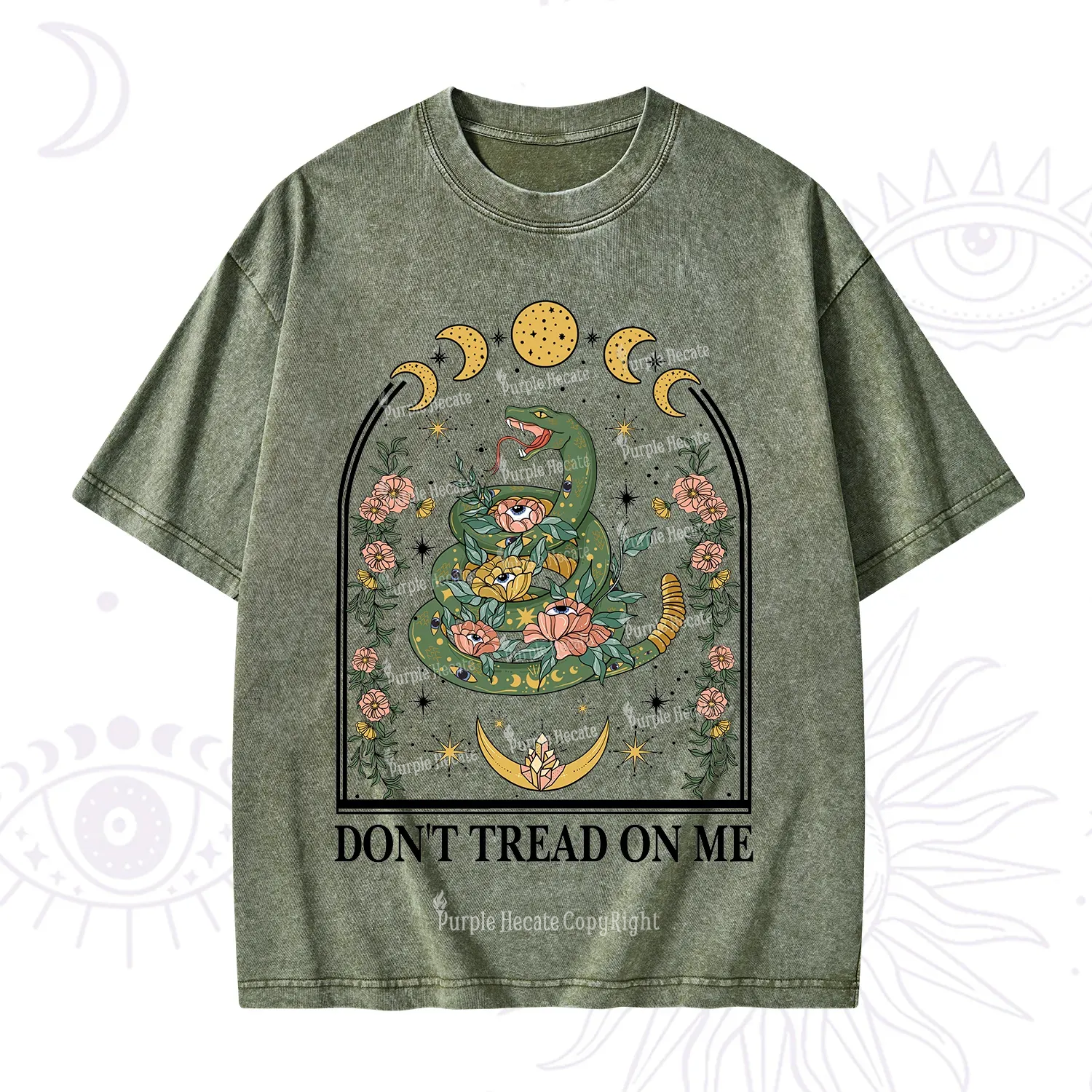 Purplehecate Don't Tread On Me Washed T-Shirt