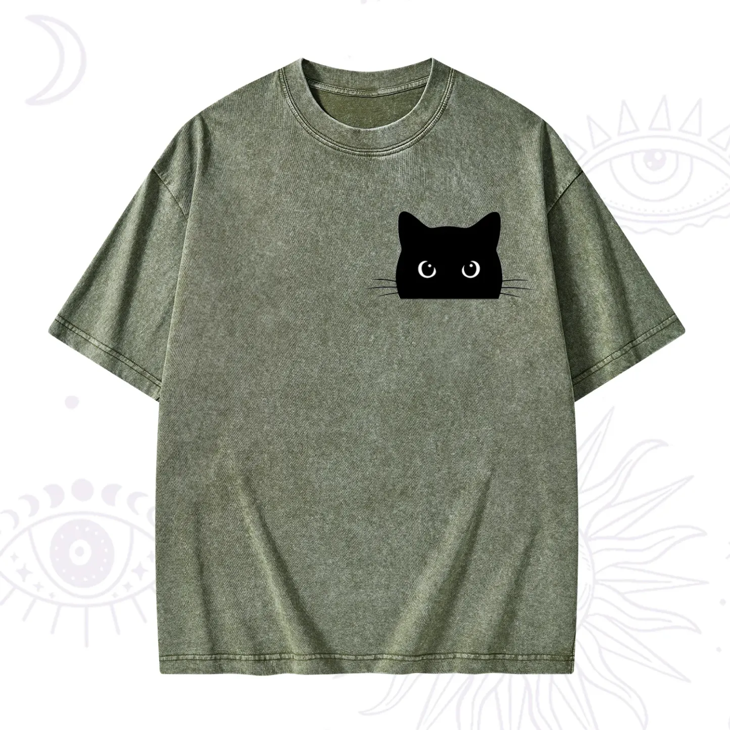 Purplehecate Black Cat Washed T-Shirt