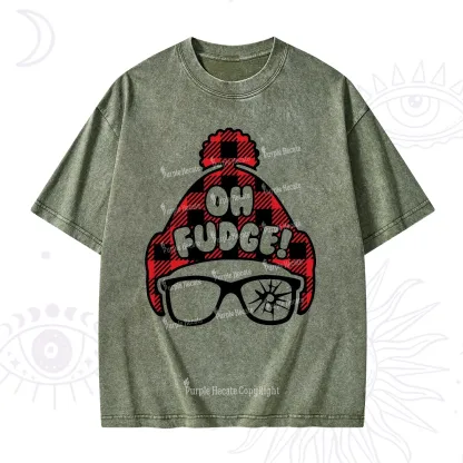 Purplehecate Oh Fudge Christmas Washed T-Shirt