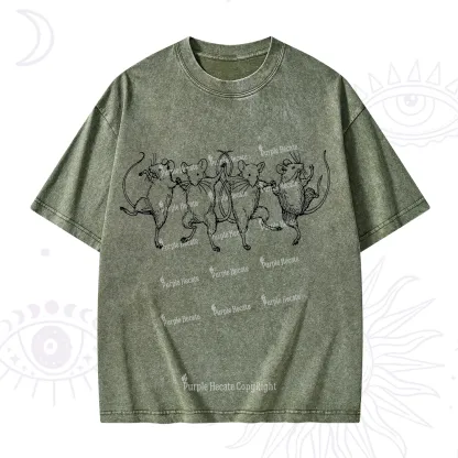 Purplehecate Dancing Rats Washed T-Shirt