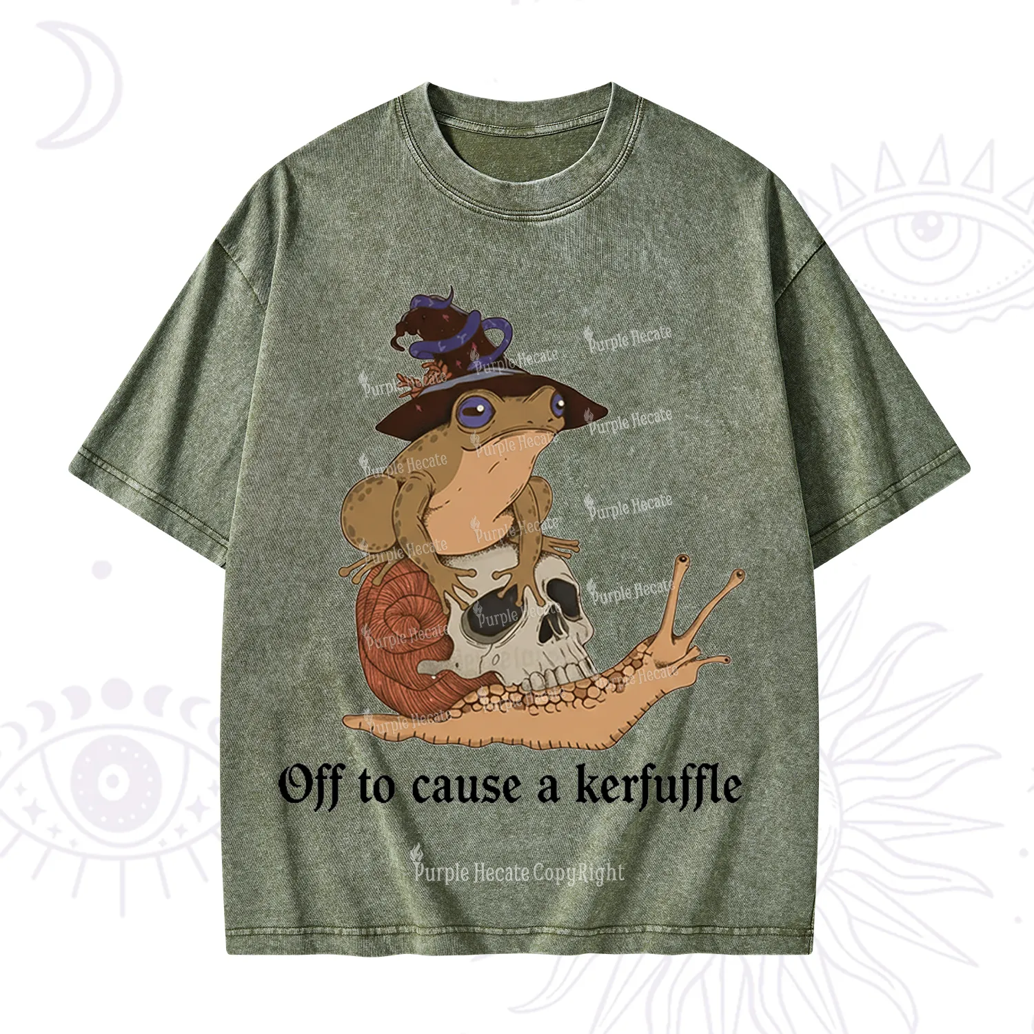 Purplehecate Off To Cause A Kerfuffle Washed T-Shirt