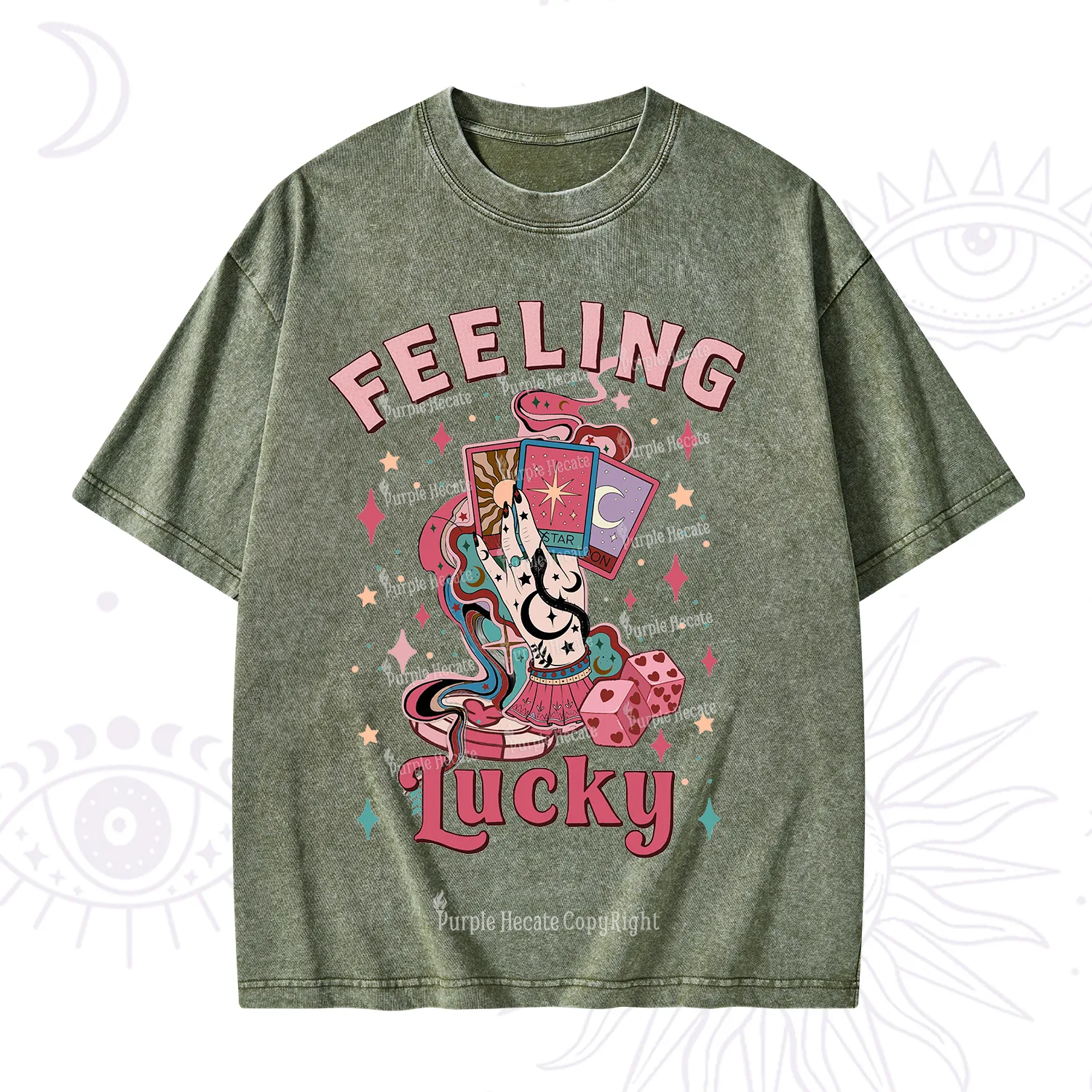 Purplehecate Feeling Lucky Valentine Washed T-Shirt