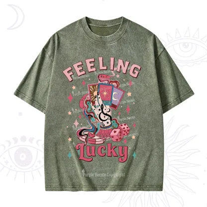 Purplehecate Feeling Lucky Valentine Washed T-Shirt