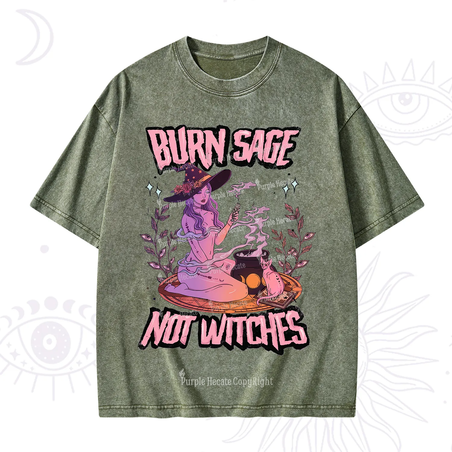 Purplehecate Burn Sage Not Witches Washed T-Shirt