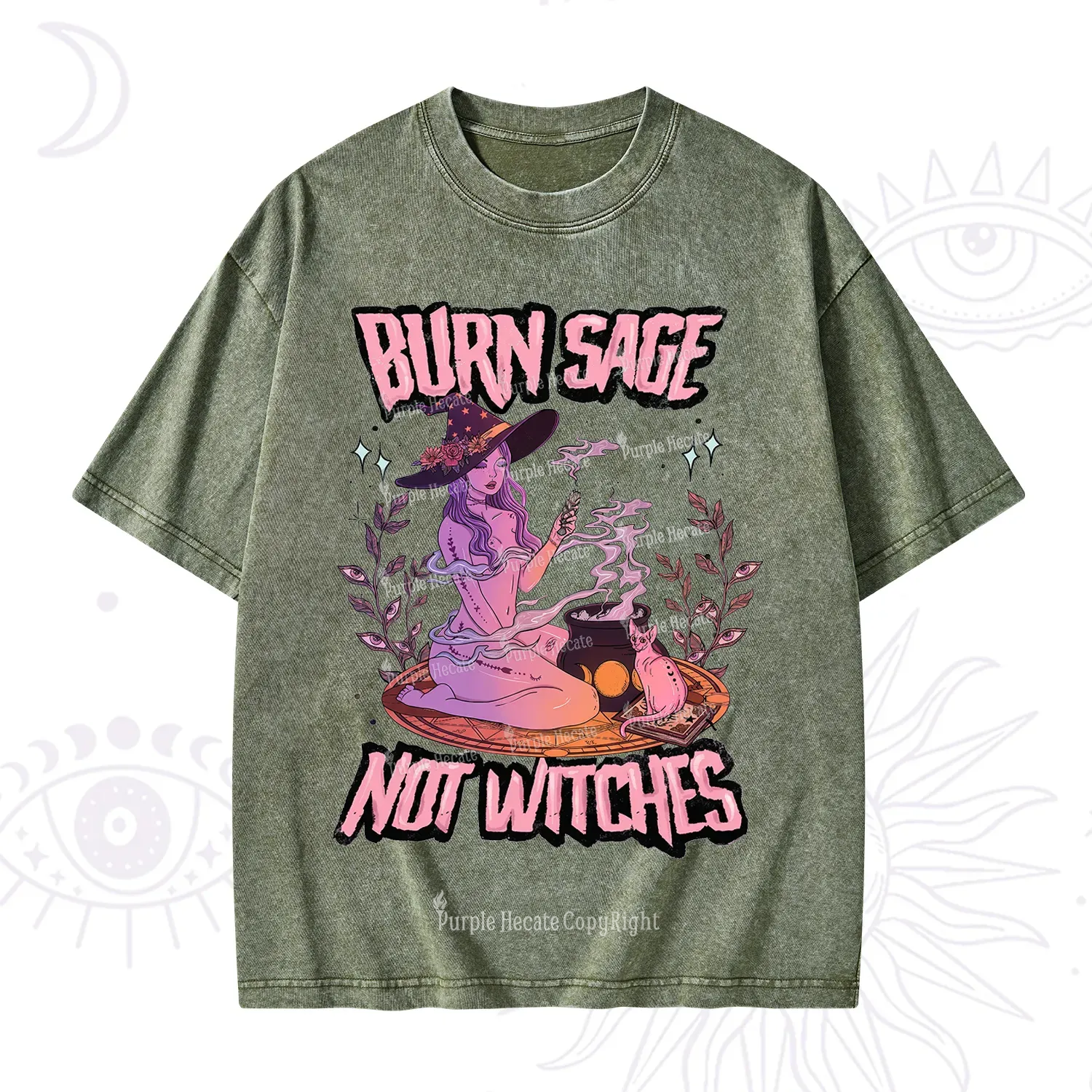 Purplehecate Burn Sage Not Witches Washed T-Shirt