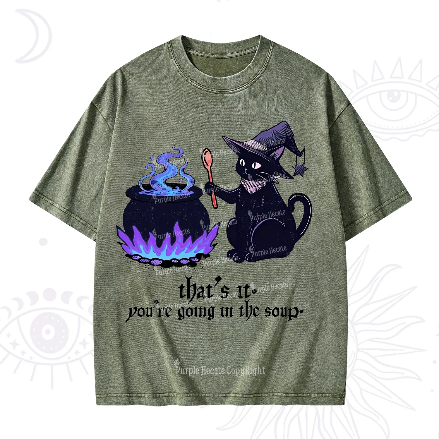 Purplehecate That's It You're Going In The Soup Washed T-Shirt
