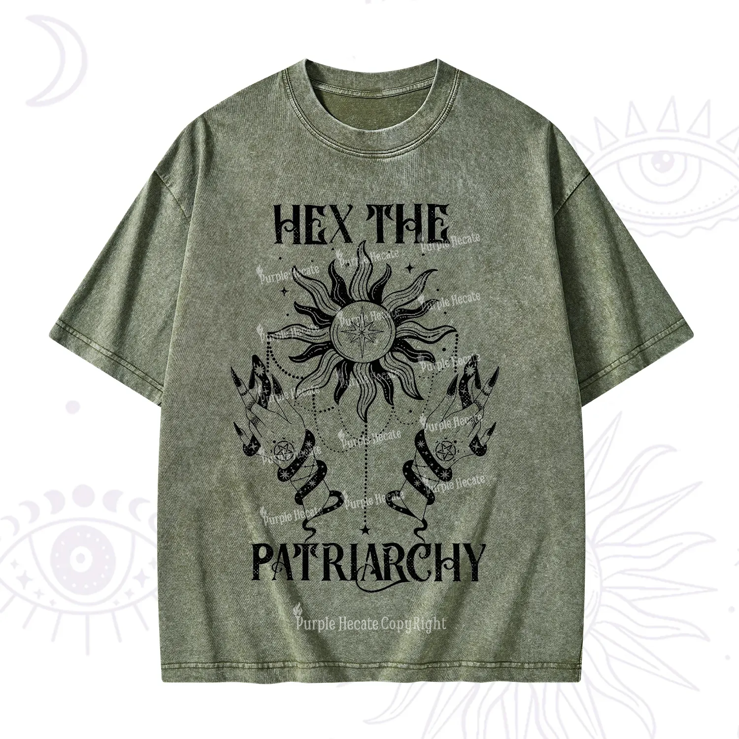 Purplehecate Hex The Patriarchy Washed T-Shirt