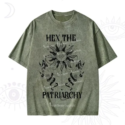 Purplehecate Hex The Patriarchy Washed T-Shirt