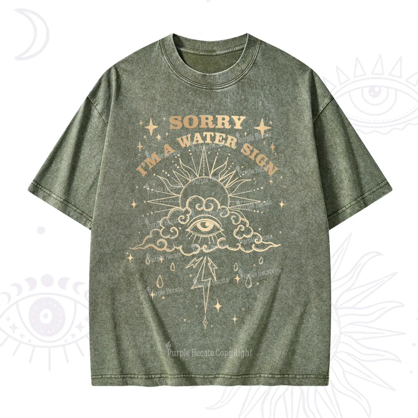 Purplehecate Sorry I'm A Water Sign Washed T-Shirt