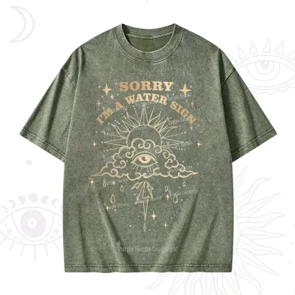 Purplehecate Sorry I'm A Water Sign Washed T-Shirt