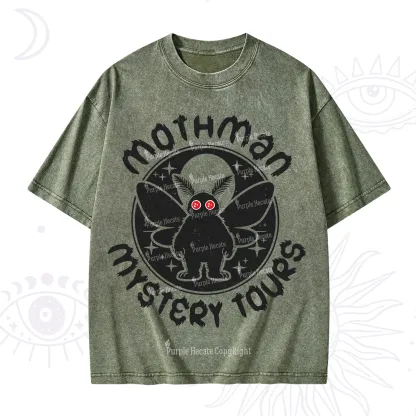 Purplehecate Mothman Mystery Tours Washed T-Shirt