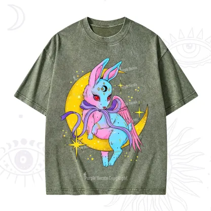 Purplehecate Moonlit Dream Bunny Washed T-Shirt