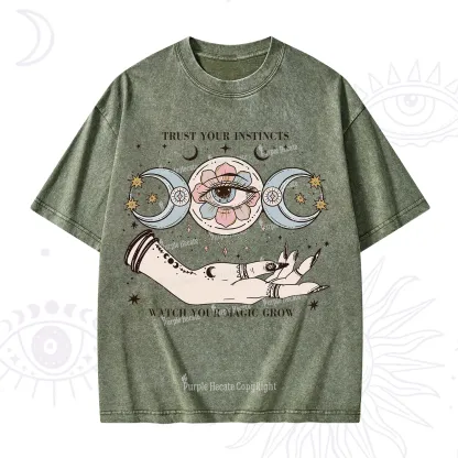 Purplehecate Trust Your Instincts Washed T-Shirt