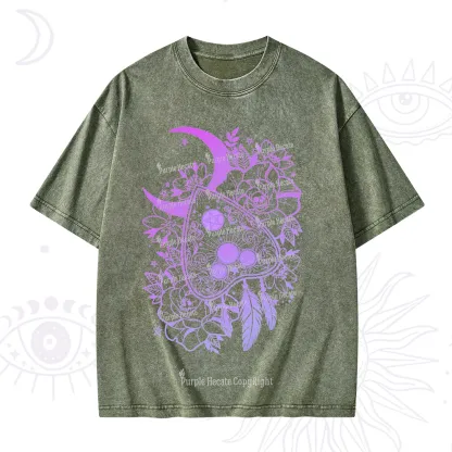 Purplehecate Neon Ouija Washed T-Shirt