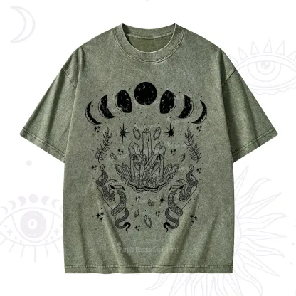 Purplehecate Serpents of the Moon Washed T-Shirt