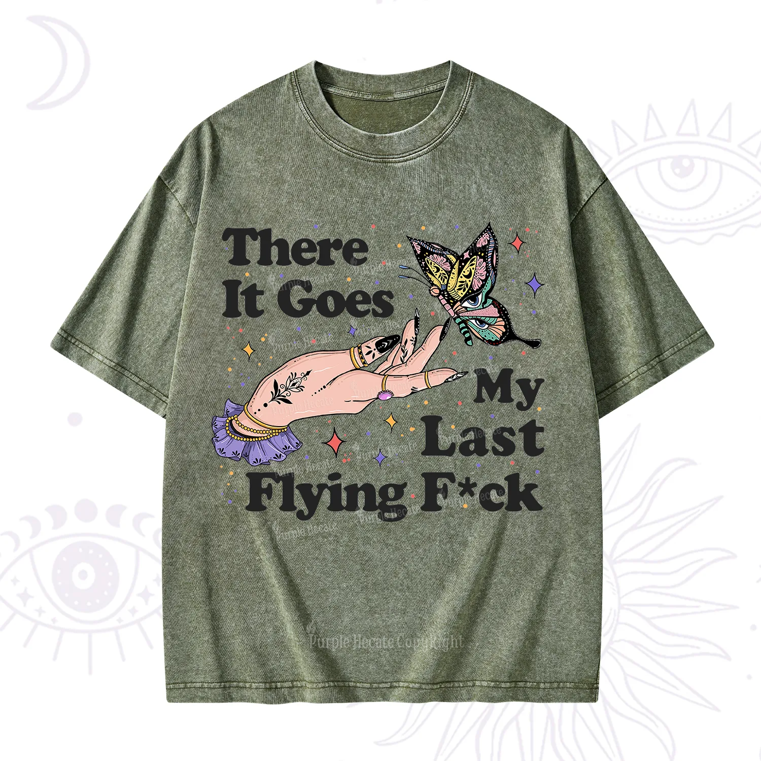 Purplehecate There It Goes My Last Flying F*ck Washed T-Shirt